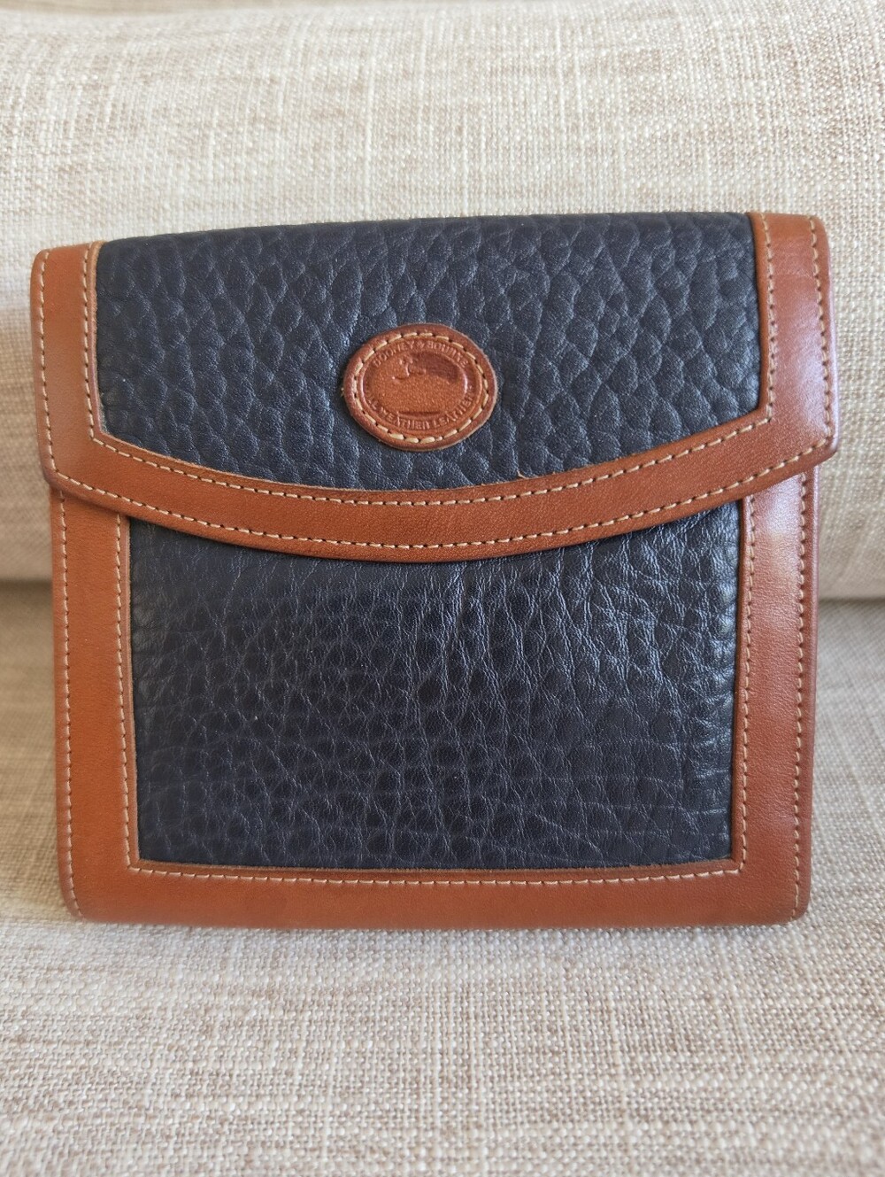 Dooney & Bourke Small AWL Snap Wallet w/ Kisslock coin pocket, Navy